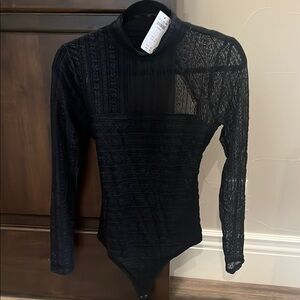 Stylish Black Lace Top